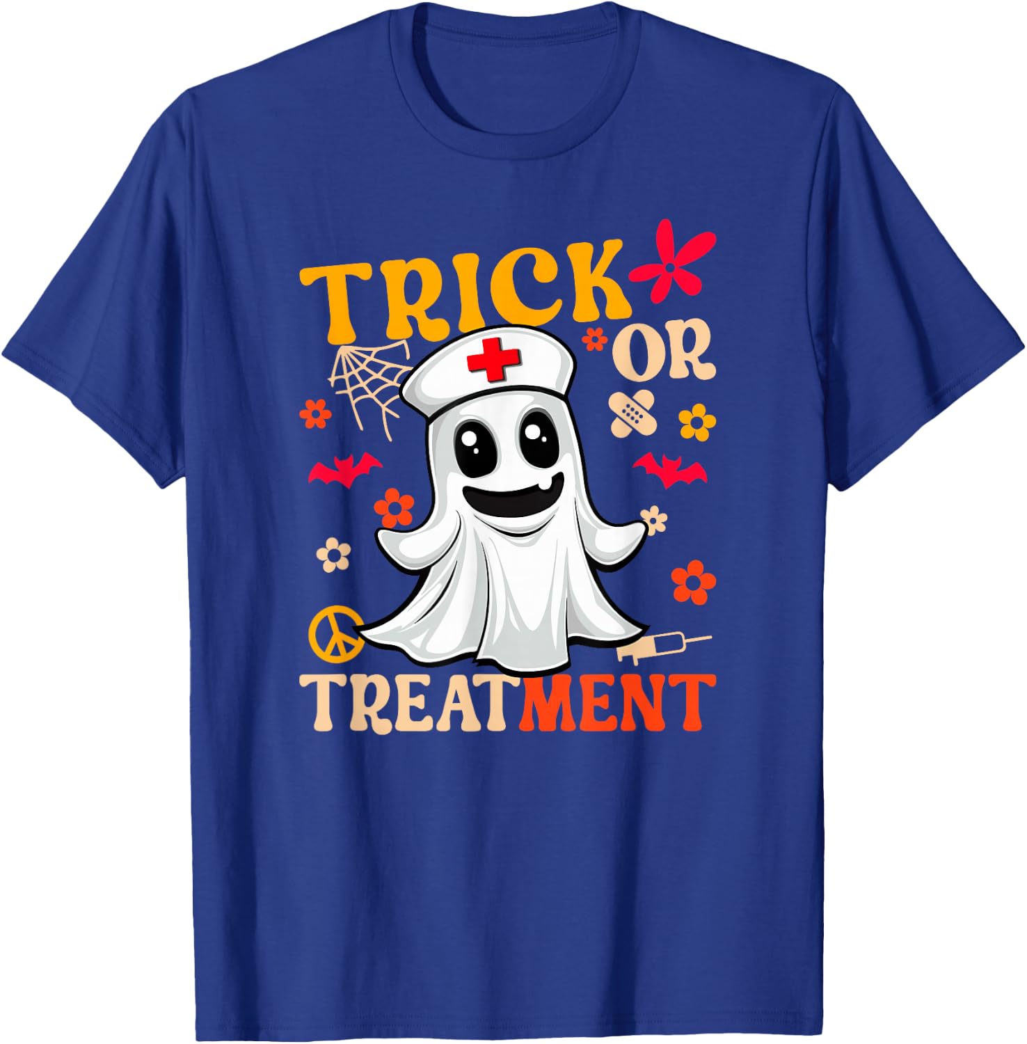 Trick or Treatment Nurse T-Shirt - T-Shirt | Royal