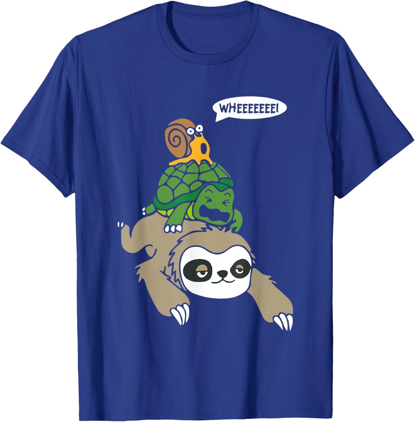 Cool Sloth, Turtle and Snail Running Team T-Shirt - T-Shirt | Royal