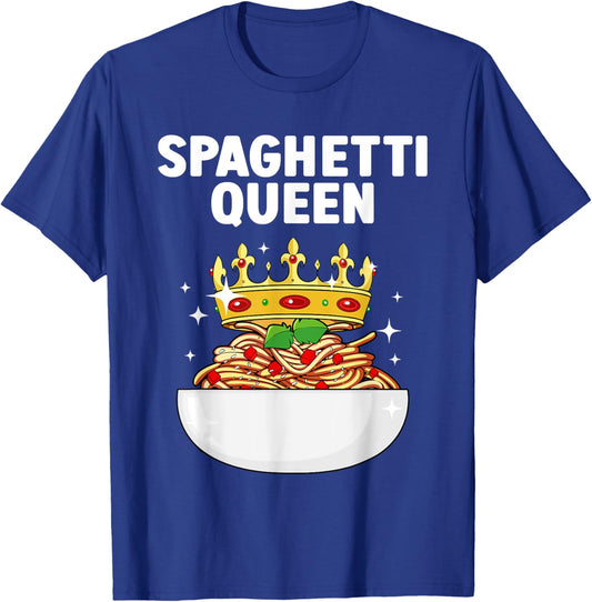 Cool Spaghetti Art Girls Italian Food Pasta Lover T-Shirt - T-Shirt | Royal