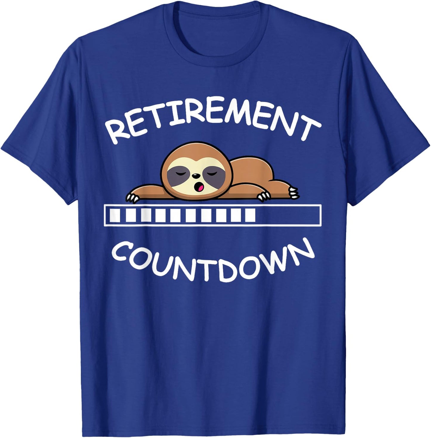 Retirement Countdown Slow Loading Sloth T-Shirt - T-Shirt | Royal