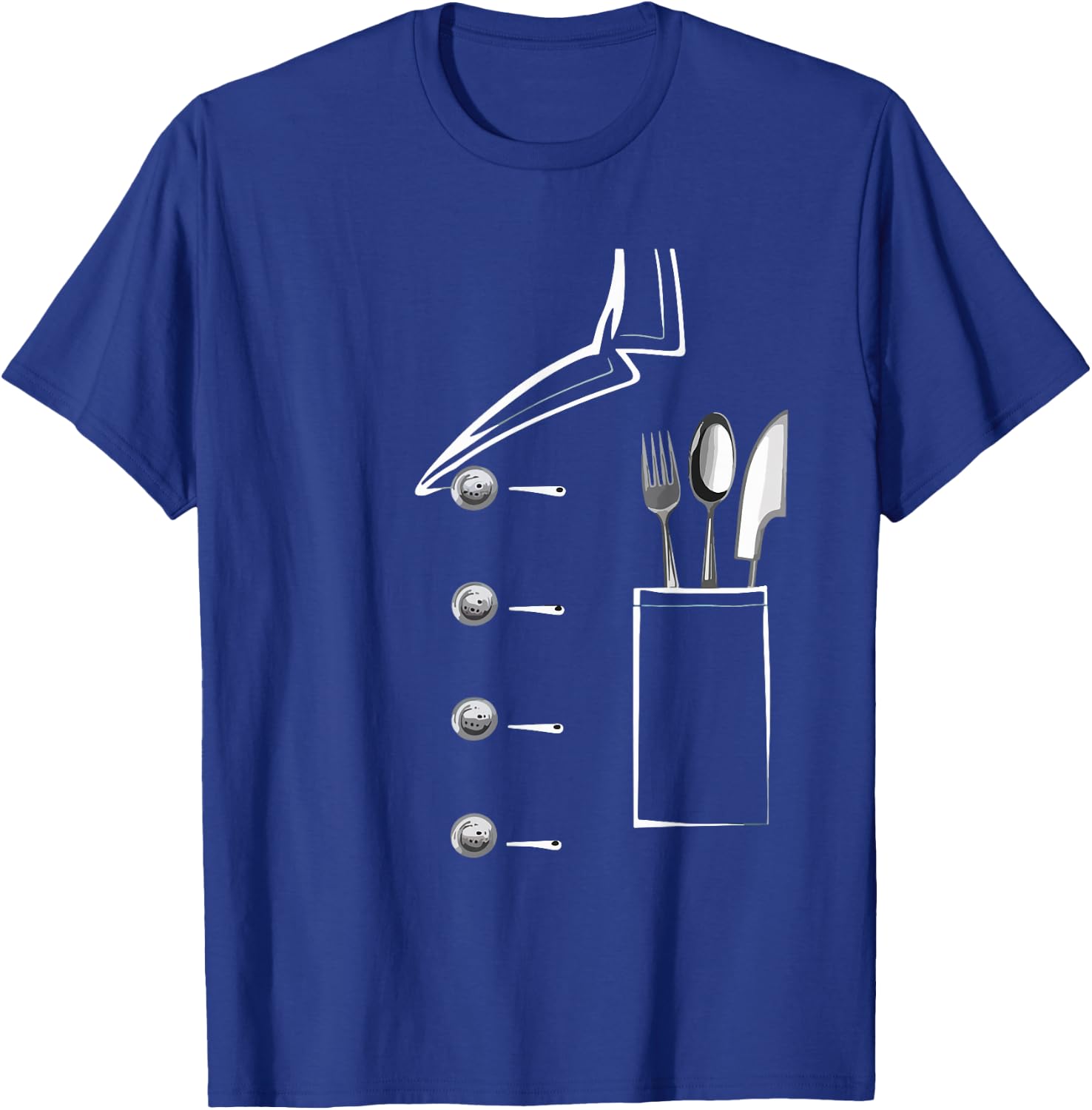 Chef Jacket Uniform Cooking Cook Funny Chef Culinary Kitchen T-Shirt - T-Shirt | Royal