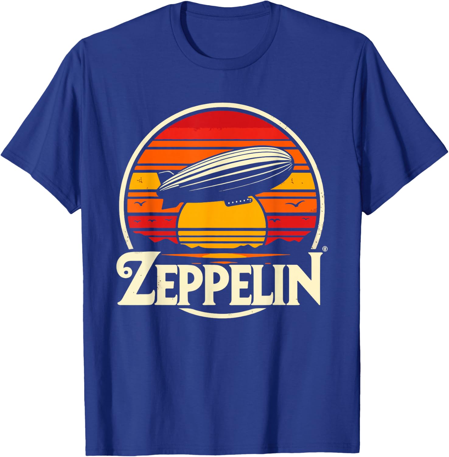 Retro Zeppelin Vintage Dirigible Airship 70s 80s Zepelin T-Shirt - T-Shirt | Royal