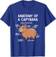 Funny Anatomy Of A Capybara T-Shirt - T-Shirt | Royal