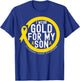 I Wear Gold_ For My Son Childhood Cancer Awareness Ribbon T-Shirt - T-Shirt | Royal
