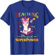 Teaching Is Magical Superpower Llama Teacher Men Women T-Shirt - T-Shirt | Royal