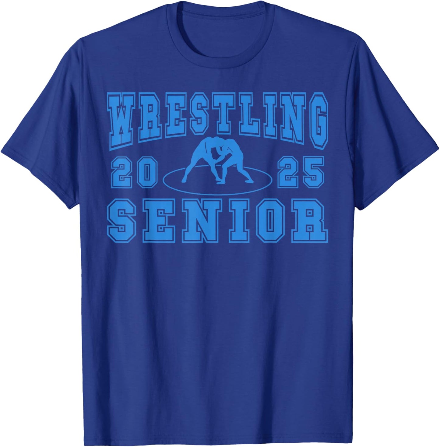 Wrestling Senior Night Wrestling Senior 2025 Graduation 44 T-Shirt - T-Shirt | Royal