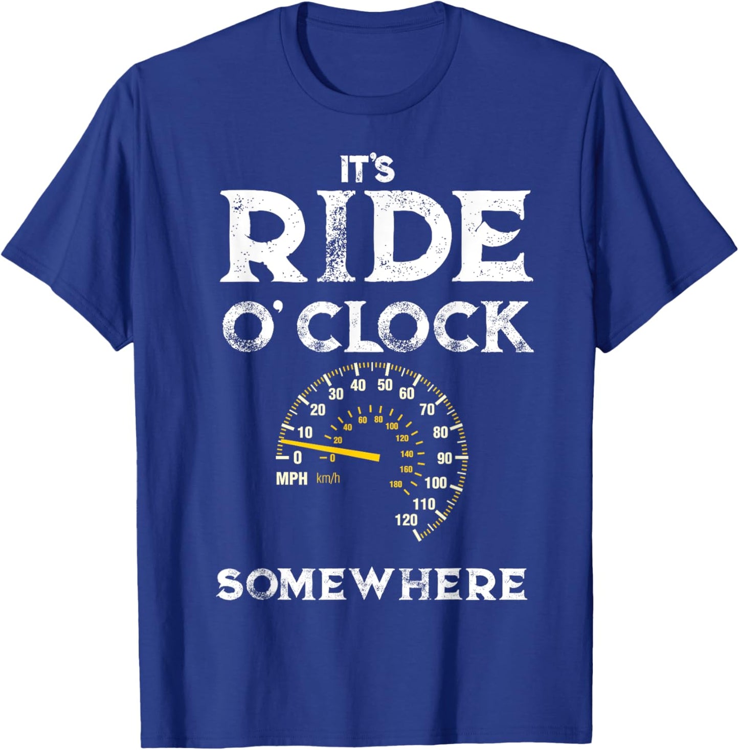 Biker Its Ride O Clock Somewhere Funny Motorcycle T-Shirt - T-Shirt | Royal