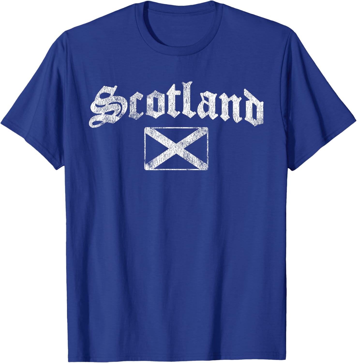 Vintage Scottish Flag Scotland Souvenir Men Kids Women T-Shirt - T-Shirt | Royal
