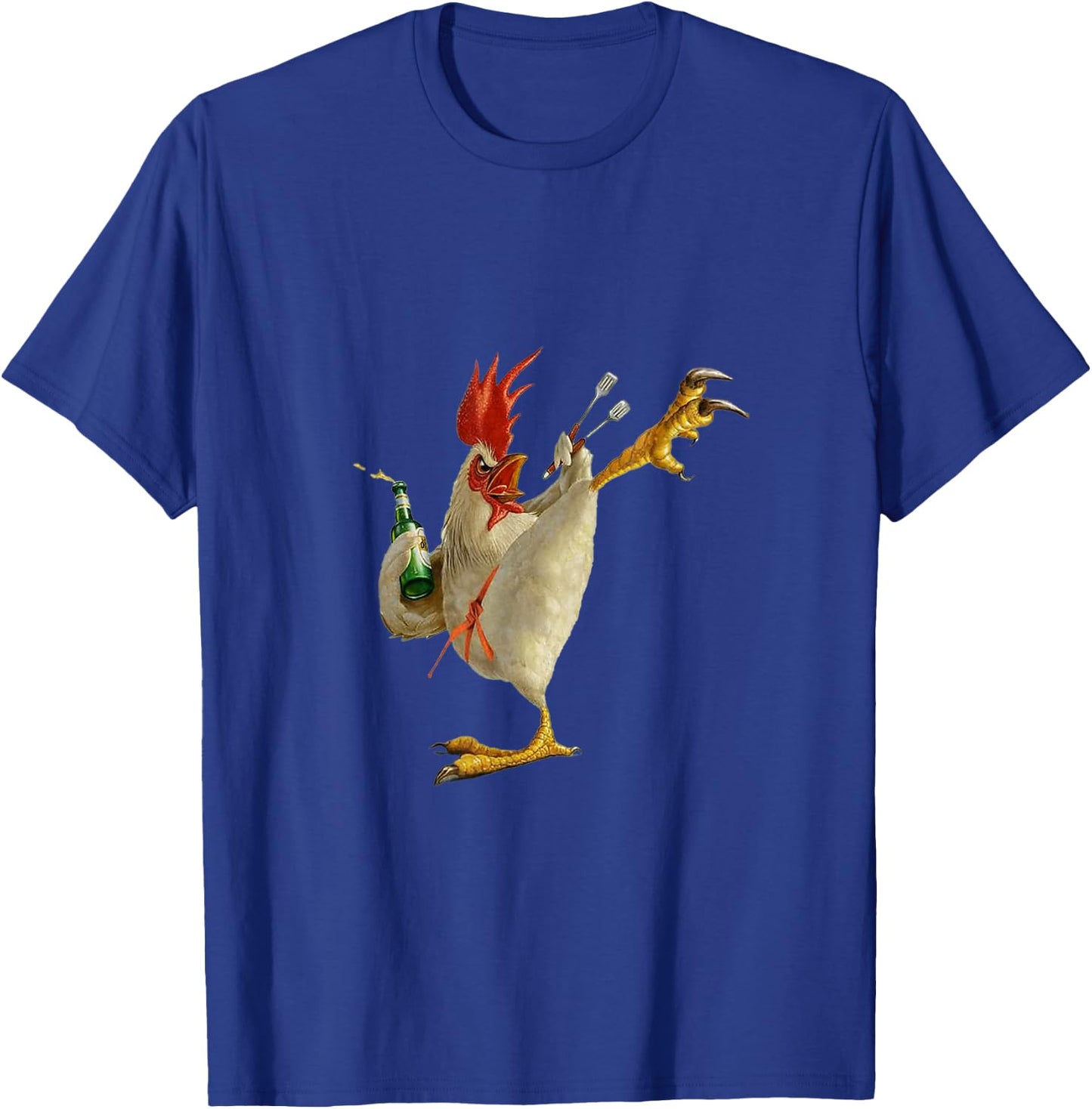 Funny Karate Chicken Action-Packed Humor Design T-Shirt - T-Shirt | Royal