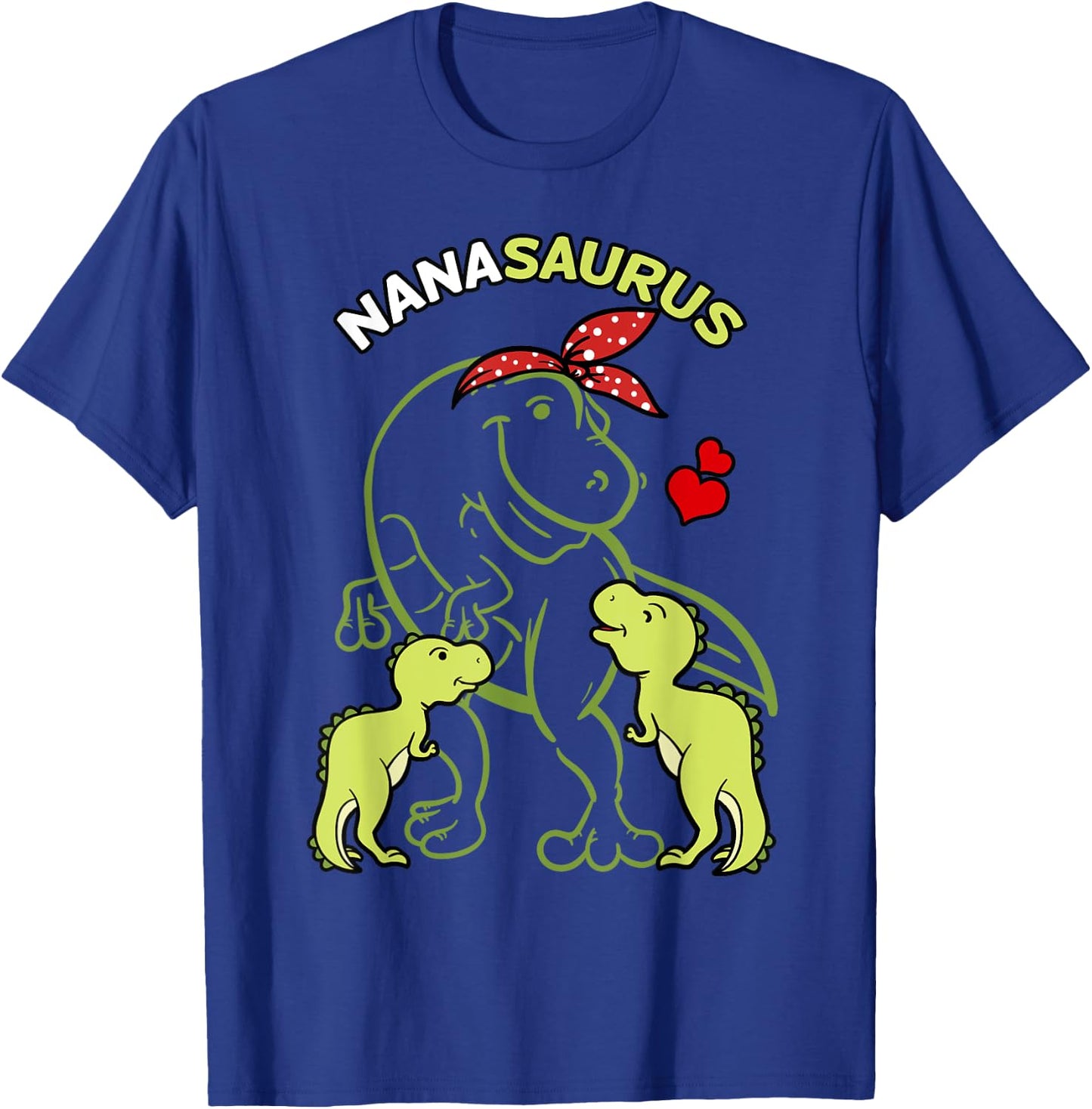Nanasaurus Nana 2 Kids Dinosaur Mother's Day T-Shirt - T-Shirt | Royal