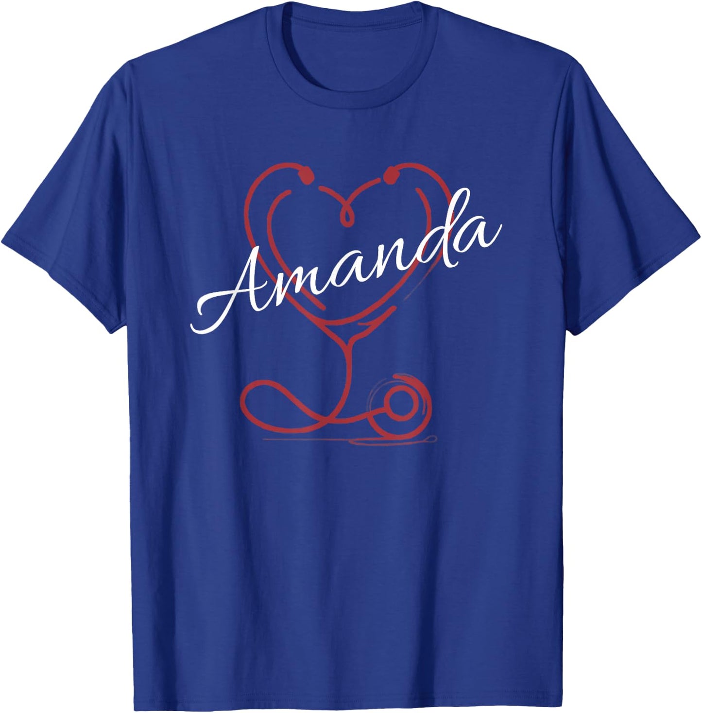 AMANDA Nurse Gift Cute Doctor Designer Personalized Nurse T-Shirt - T-Shirt | Royal