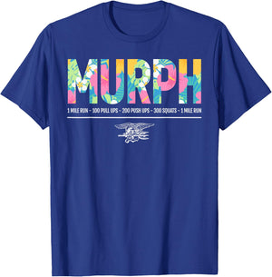 Tropical Murph Memorial Day Workout WOD Military Gym Workout T-Shirt - T-Shirt | Royal