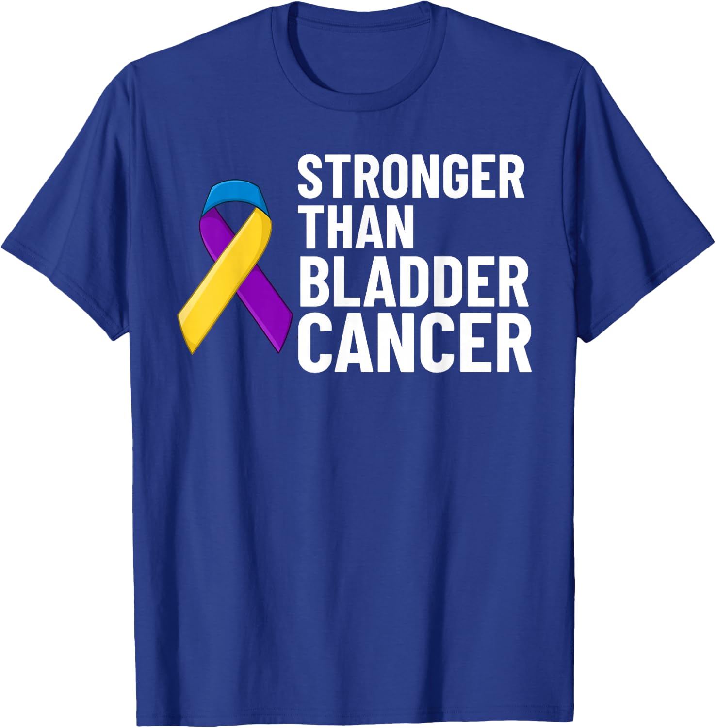 Bladder Cancer Ribbon Awareness Chemo Survivor T-Shirt - T-Shirt | Royal