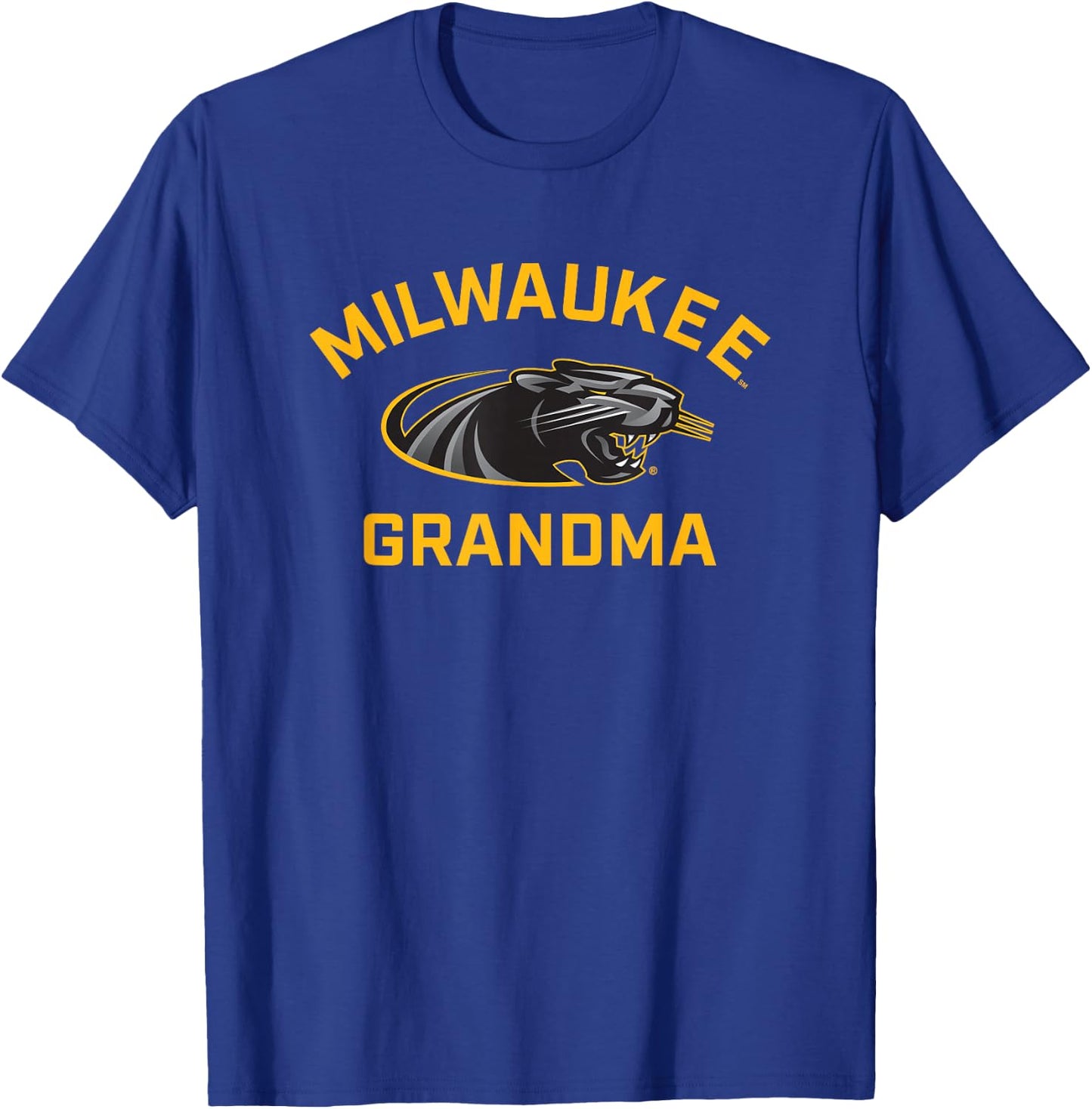 UW Milwaukee Panthers Arched Grandma T-Shirt - T-Shirt | Royal
