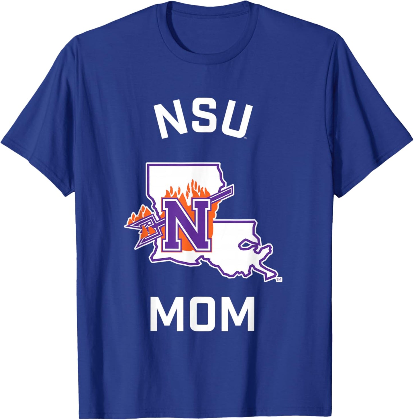 Northwestern State University NSU Demons Arched Mom T-Shirt - T-Shirt | Royal