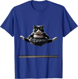 Funny Ballet Kitty Cat Doing the Splits. Women T-Shirt - T-Shirt | Royal