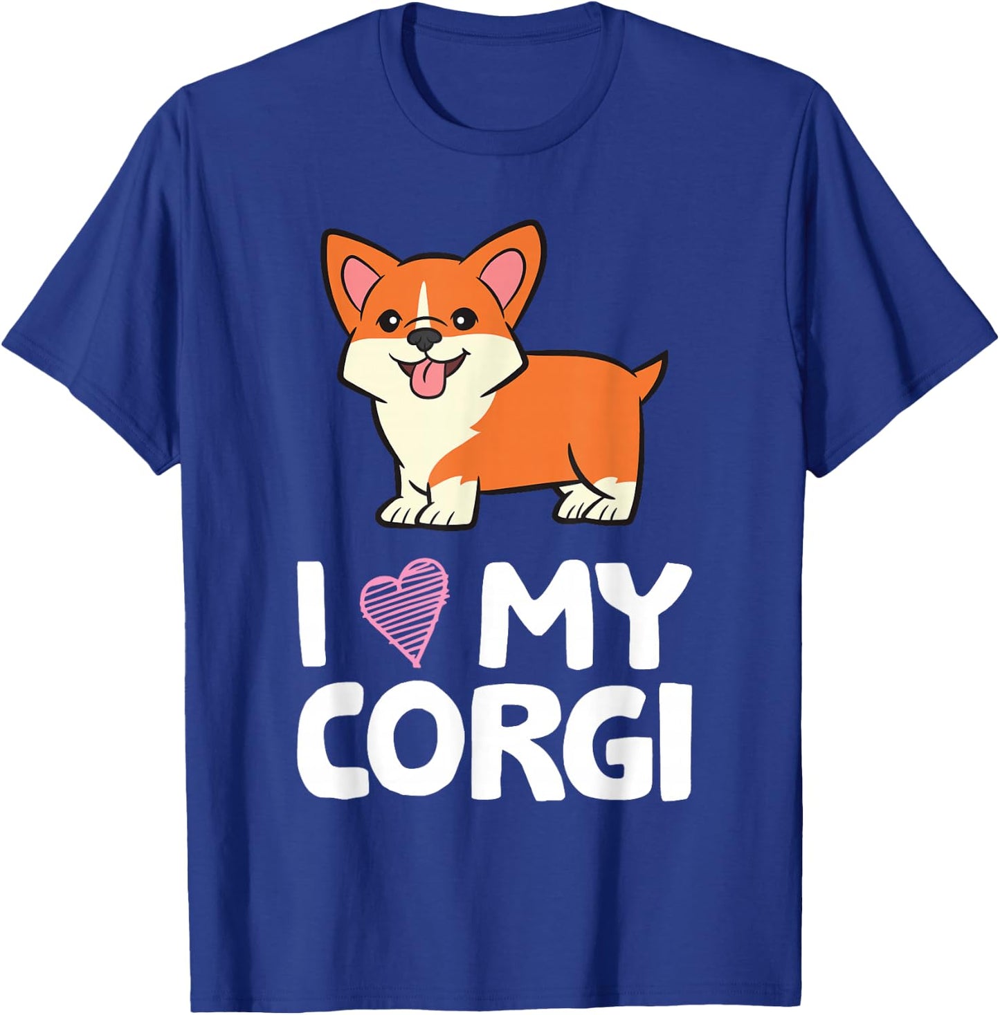 I Love My Corgi Dog Funny Welsh Corgi Owner T-Shirt - T-Shirt | Royal