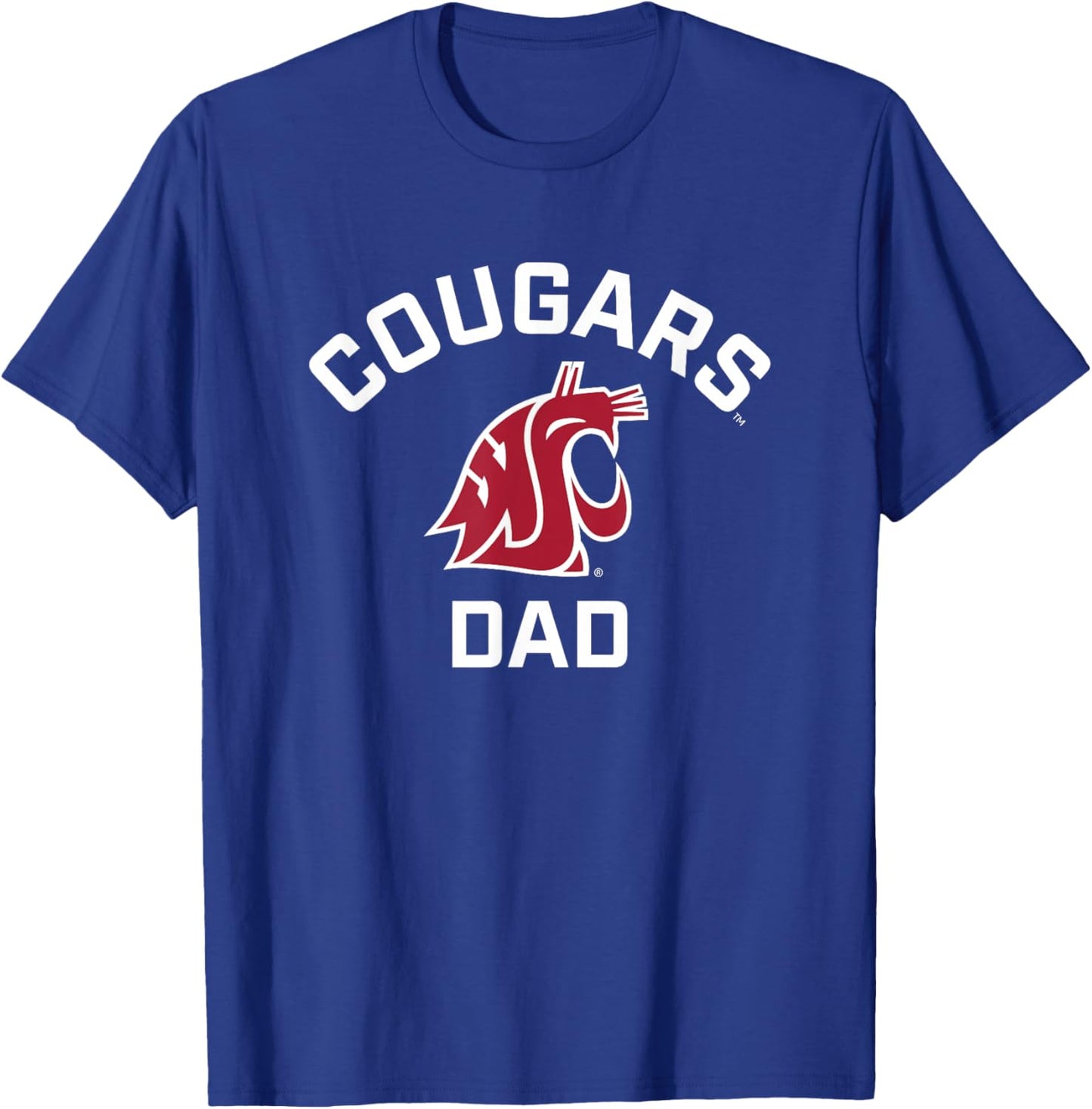 Washington State University Cougars Arched Dad T-Shirt - T-Shirt | Royal