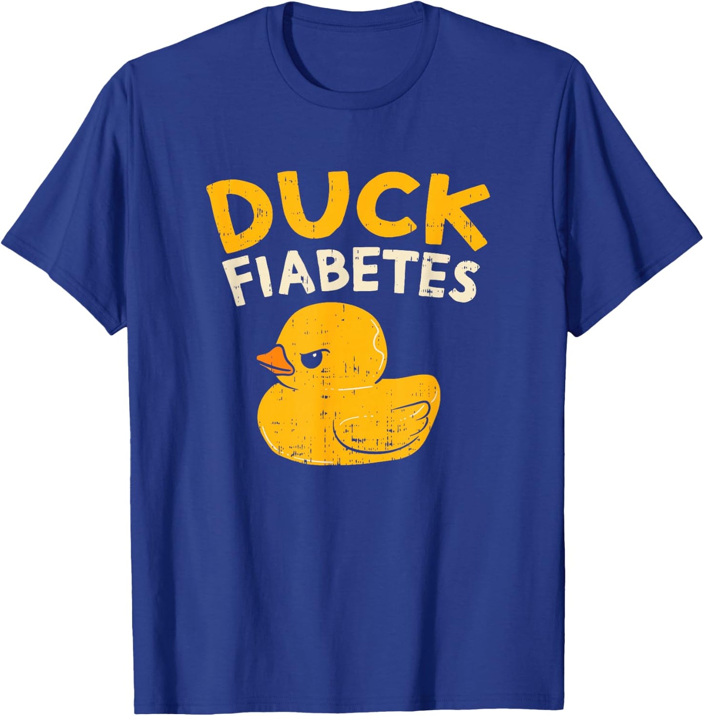 Funny Diabetes Awareness I Duck Fiabetes I Cool Rubber Duck T-Shirt - T-Shirt | Royal