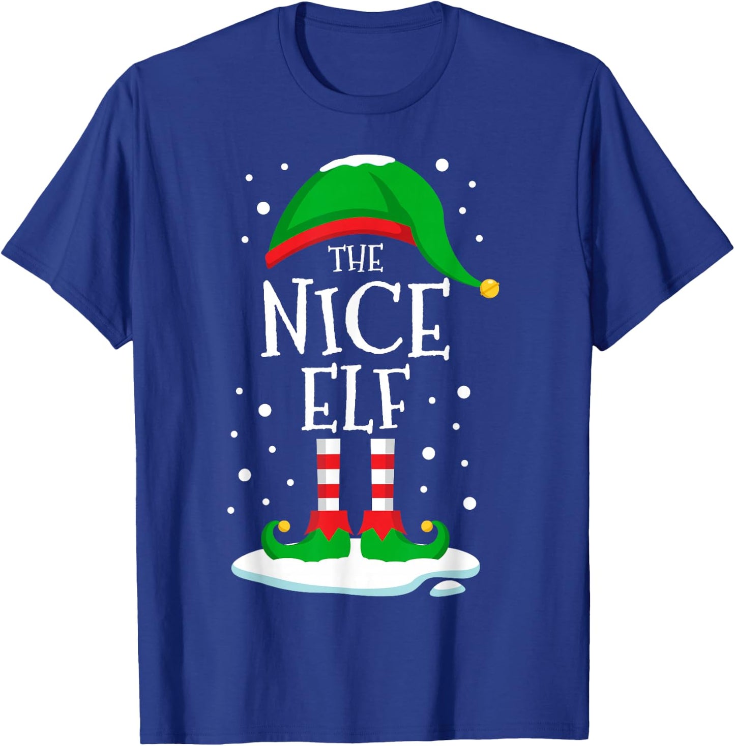 The Nice Elf Christmas Family Matching Xmas Group Funny T-Shirt - T-Shirt | Royal