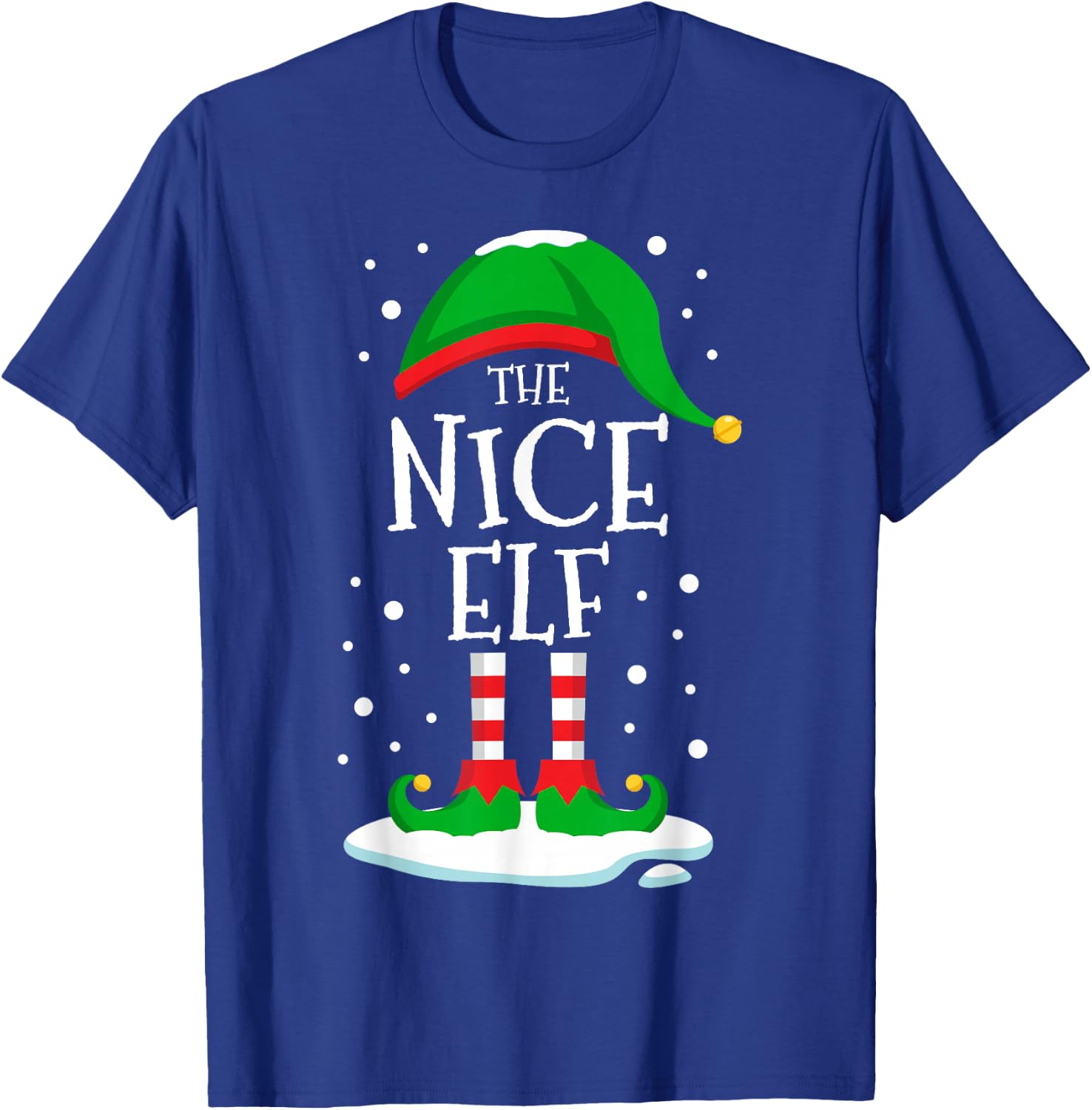 The Nice Elf Christmas Family Matching Xmas Group Funny T-Shirt - T-Shirt | Royal