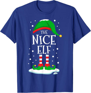 The Nice Elf Christmas Family Matching Xmas Group Funny T-Shirt - T-Shirt | Royal