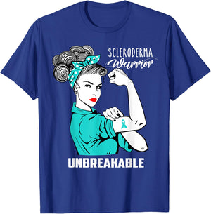Scleroderma Warrior Unbreakable Shirt Awareness Gift T-Shirt - T-Shirt | Royal