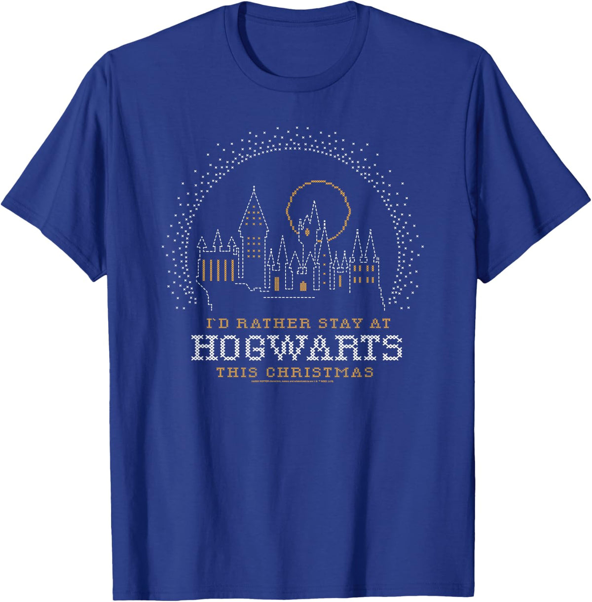 Harry Potter I'd Rather Stay At Hogwarts This Christmas T-Shirt - T-Shirt | Royal