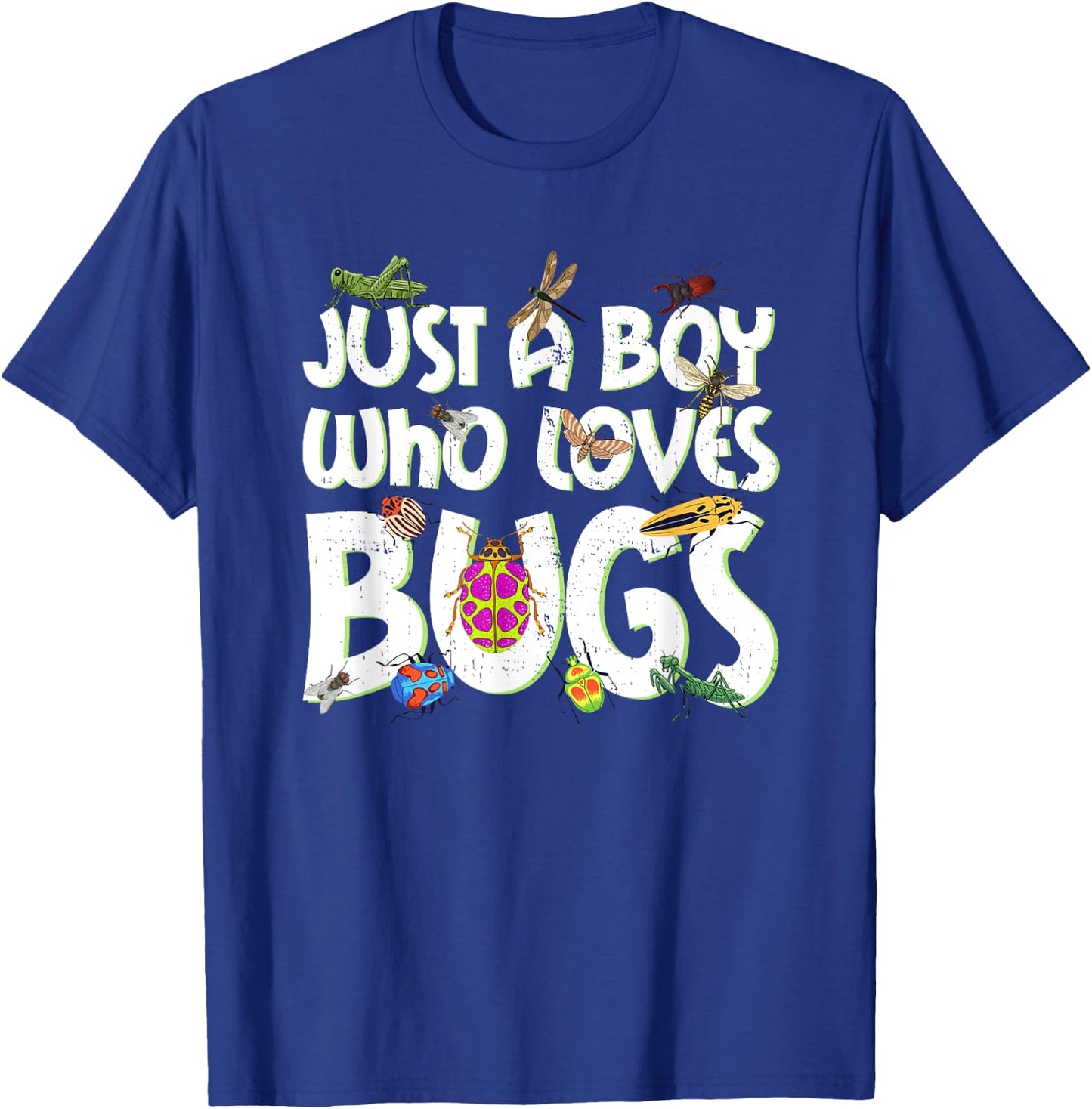 Just A Boy Who Loves Bugs Funny Kids Boys T-Shirt - T-Shirt | Royal
