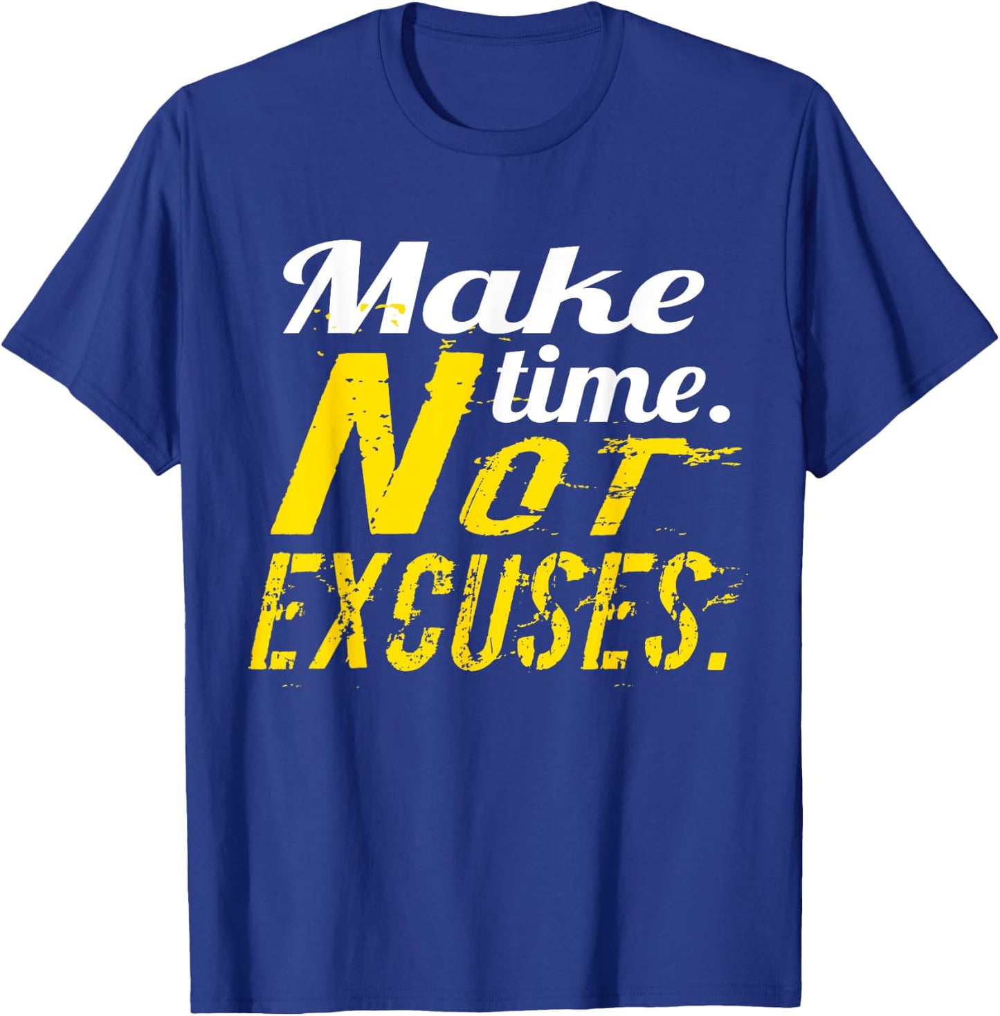 No Excuses gym & fitness workout motivation shirt T-Shirt - T-Shirt | Royal