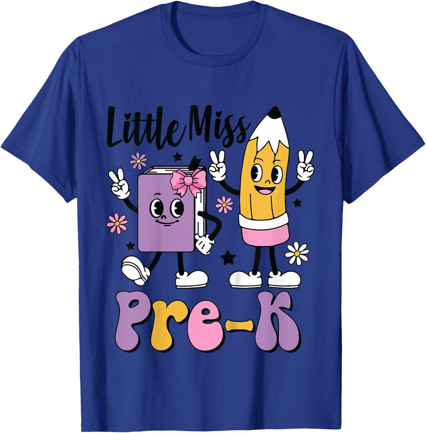 Little Miss Pre-K Kindergarten School toddler Girls Youth T-Shirt - T-Shirt | Royal