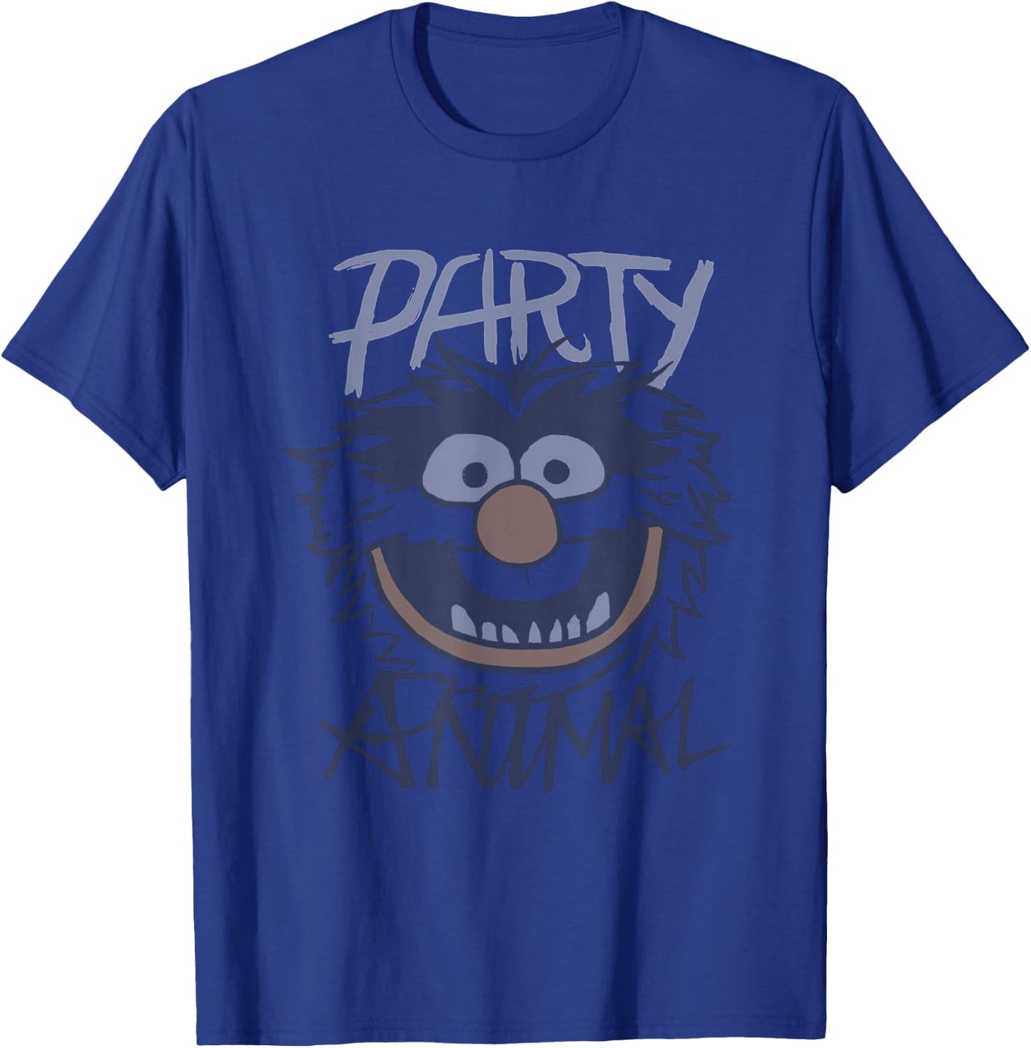 Disney The Muppets Party Animal Big Face Retro Chest Poster T-Shirt - T-Shirt | Royal