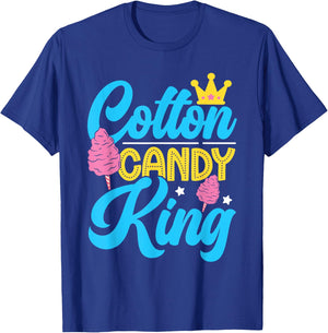 Funny Cotton Candy King Quote Boys Flavored Candies T-Shirt - T-Shirt | Royal