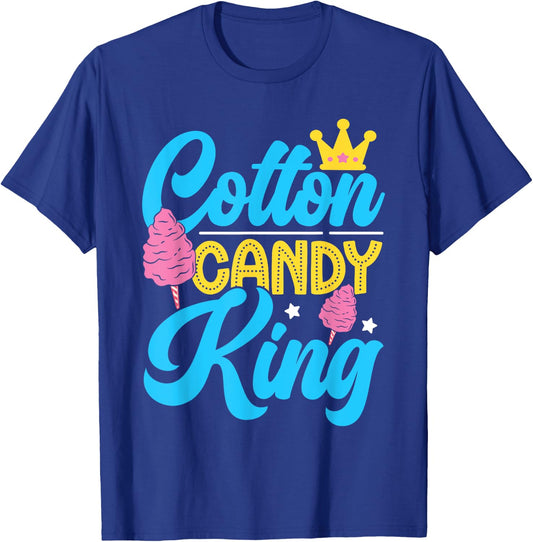 Funny Cotton Candy King Quote Boys Flavored Candies T-Shirt - T-Shirt | Royal