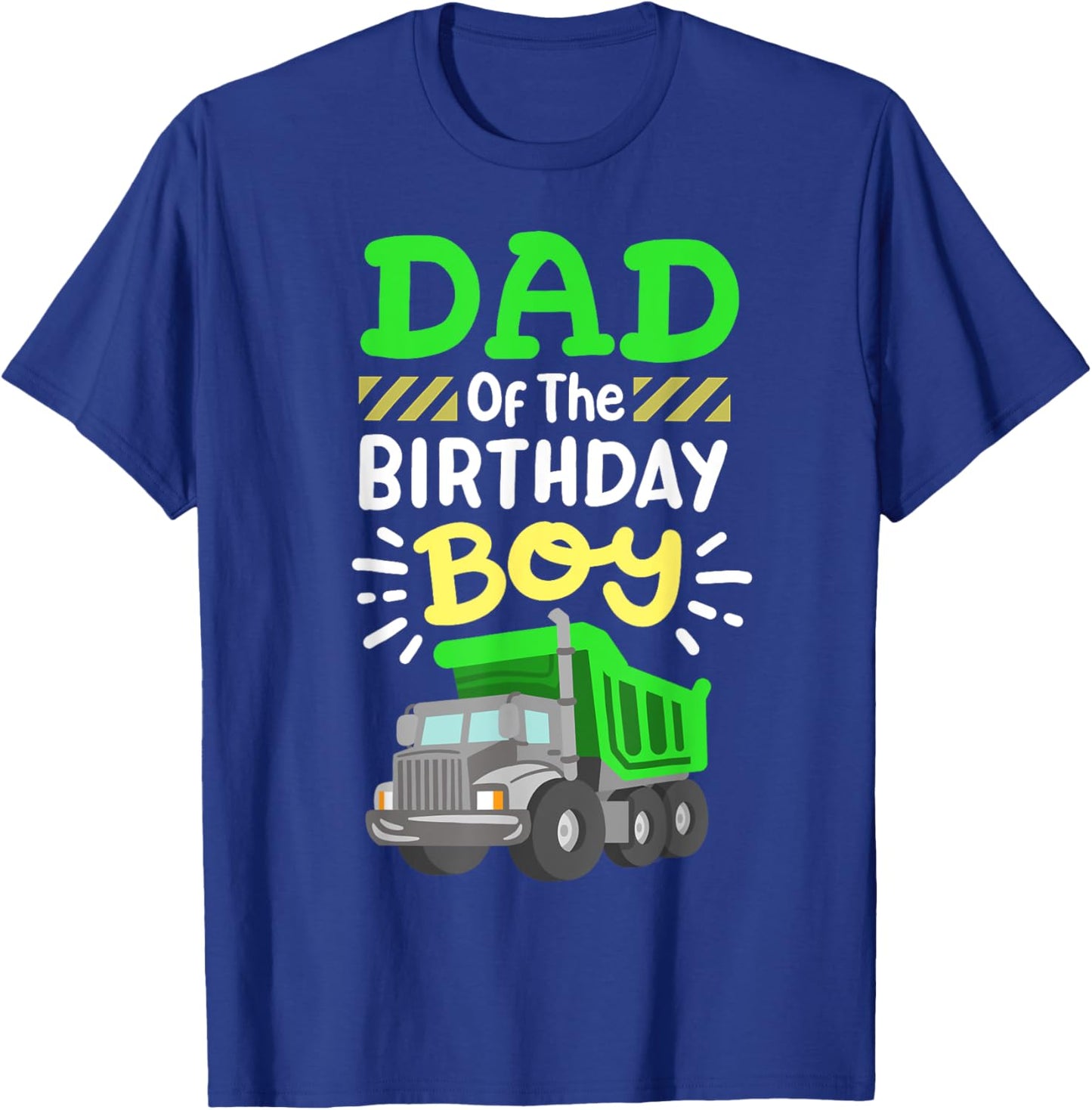 Dad Of The Birthday Boy Garbage Truck Birthday Family T-Shirt - T-Shirt | Royal