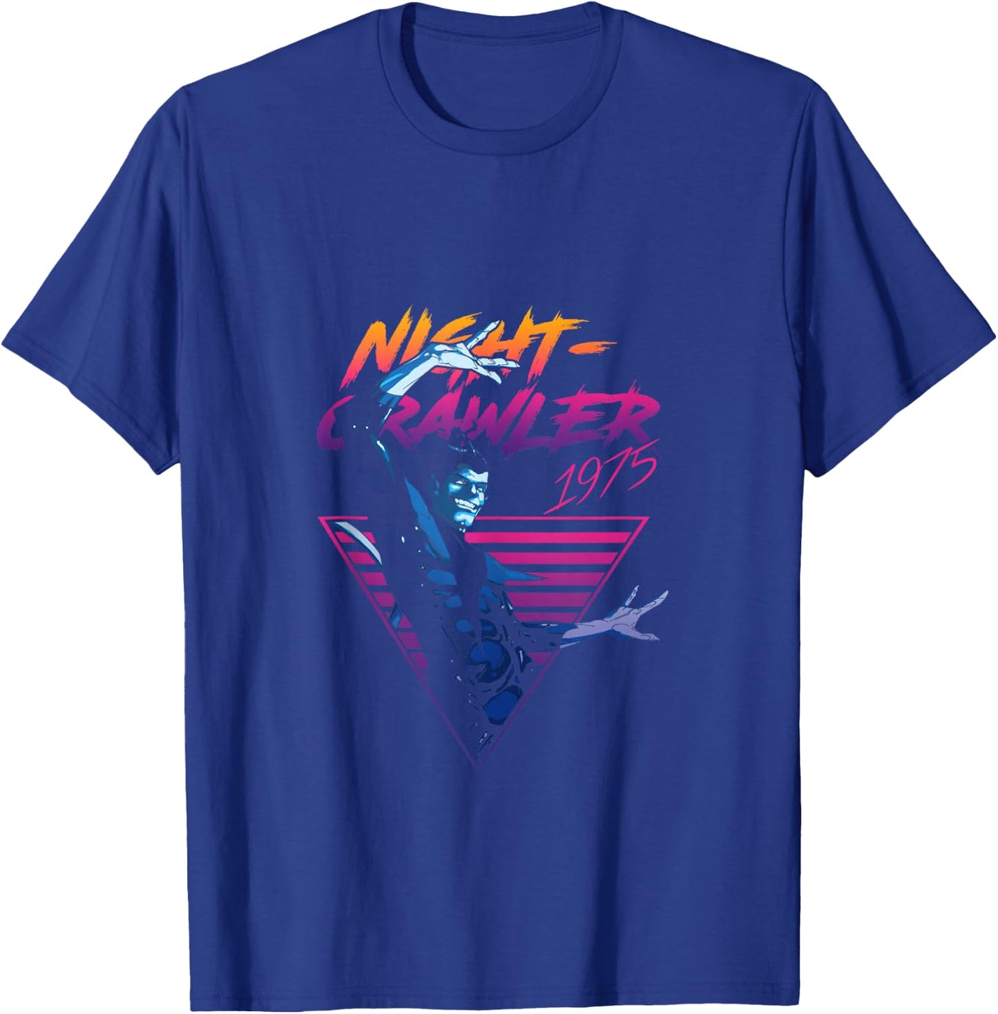 Marvel X-Men Nightcrawler 1975 Vintage Neon Logo T-Shirt - T-Shirt | Royal