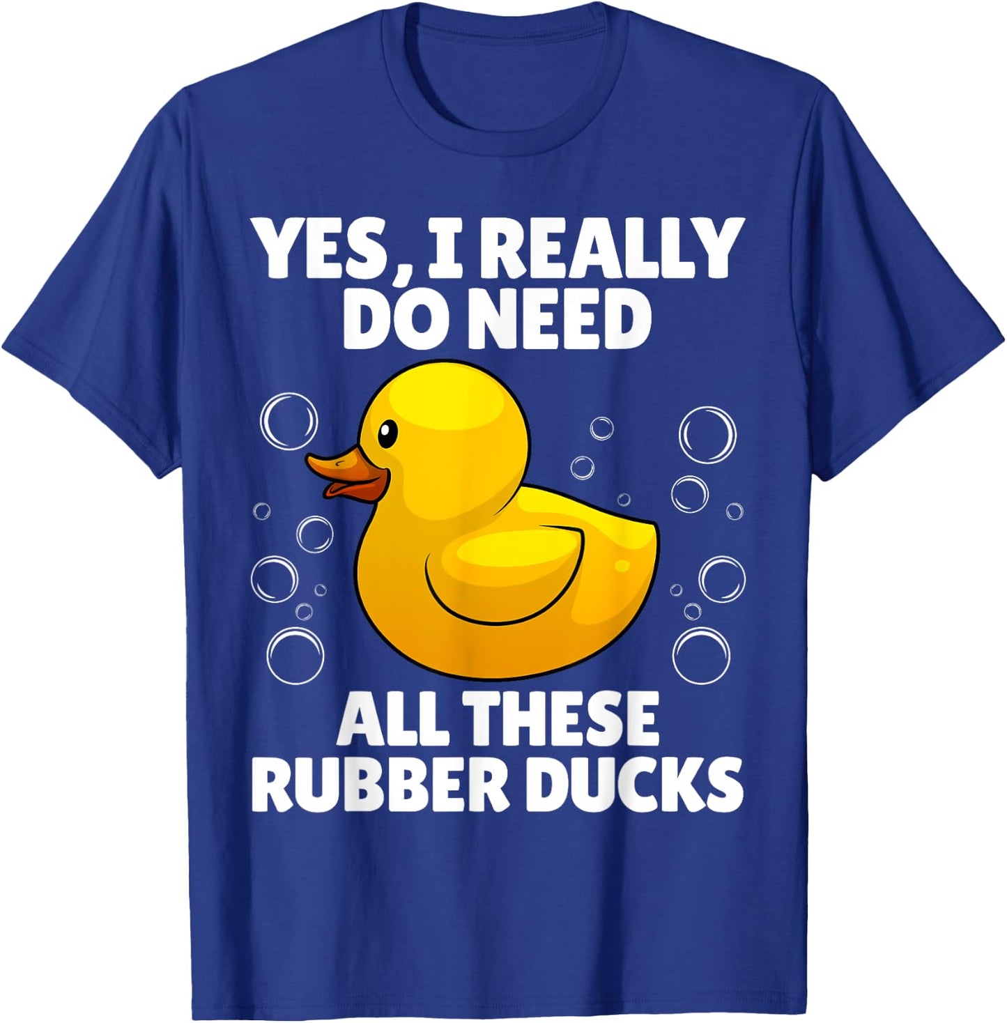 Rubber Duck Art Women Yellow Rubber Ducky Duck Lover T-Shirt - T-Shirt | Royal