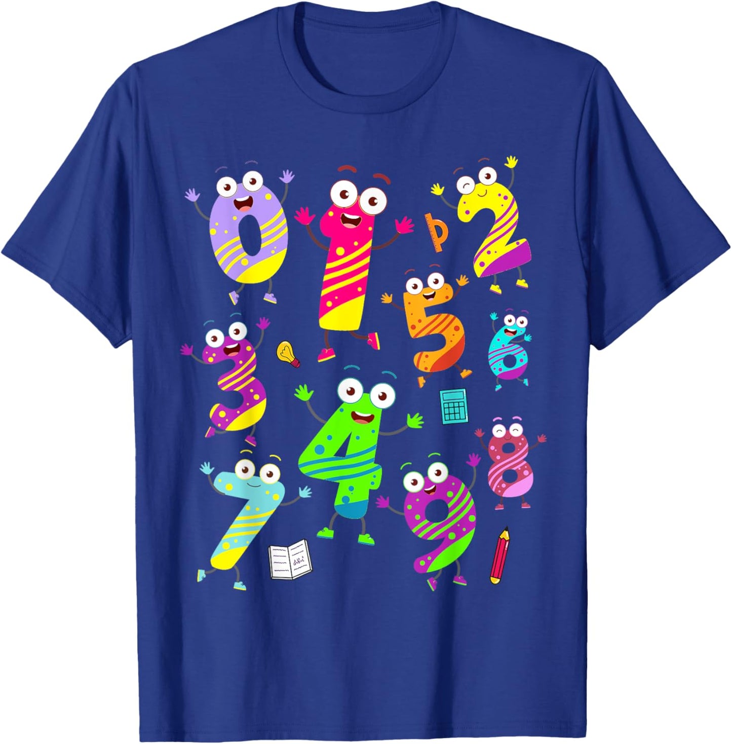 Maths Day Costume With Numbers On Idea For Kids Maths Number T-Shirt - T-Shirt | Royal