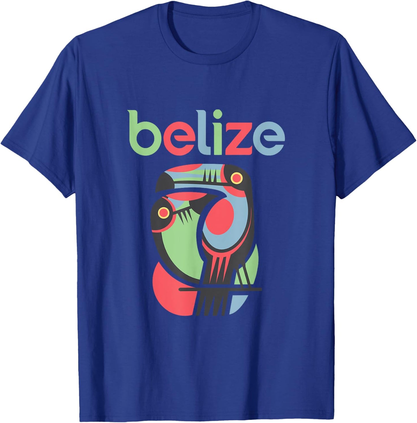 Tropical Summer Toucan Bird Colorful Belize Souvenir Men Women Kids T-Shirt - T-Shirt | Royal