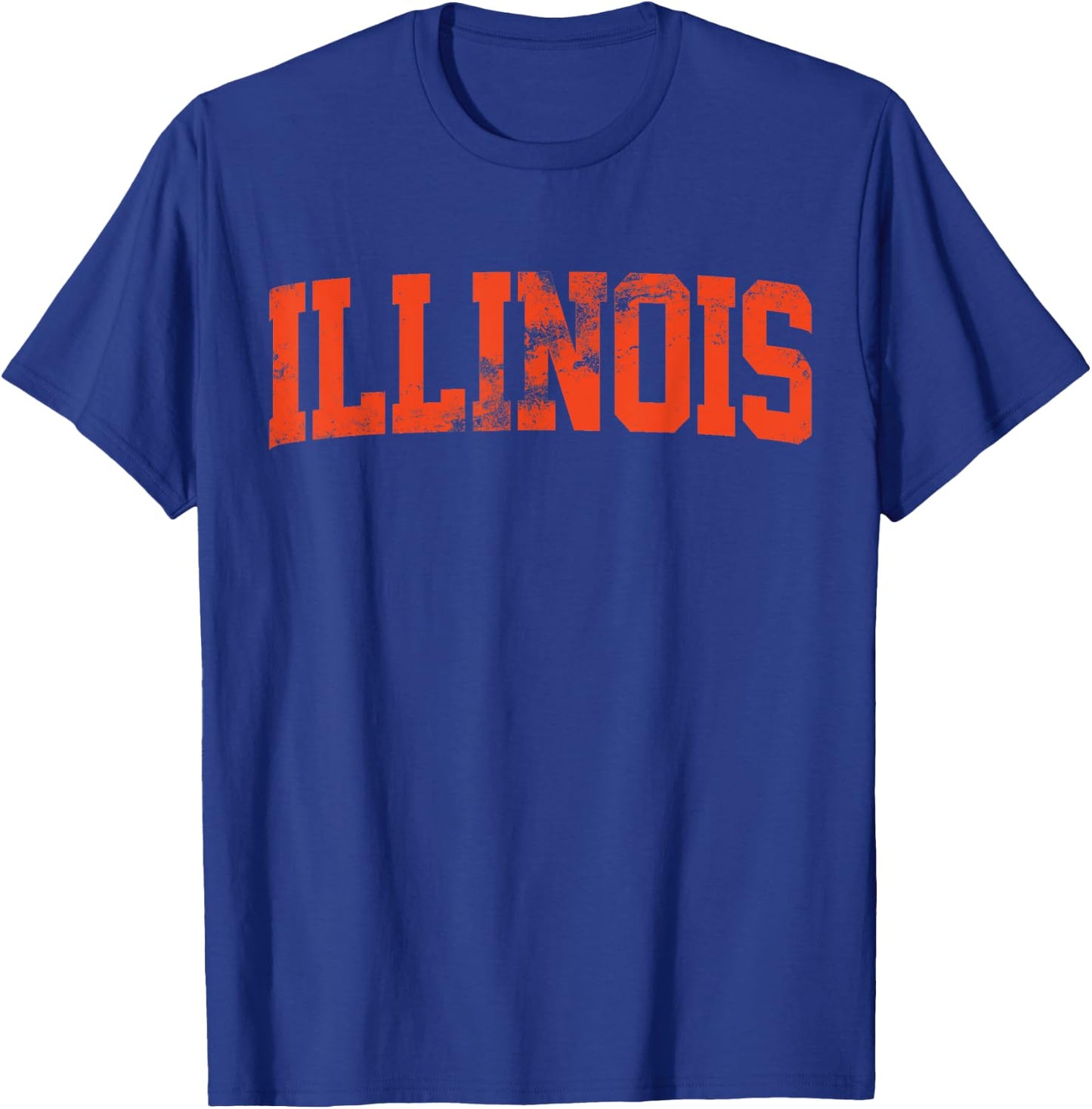 Retro Illinois IL Souvenir Vintage Illinois Orange Throwback T-Shirt - T-Shirt | Royal