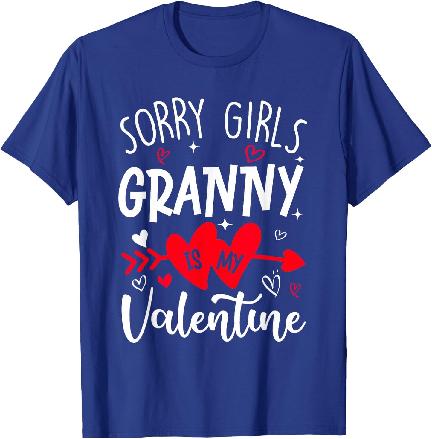 Sorry Girls Granny Is My Valentine Heart Valentine Boys T-Shirt - T-Shirt | Royal