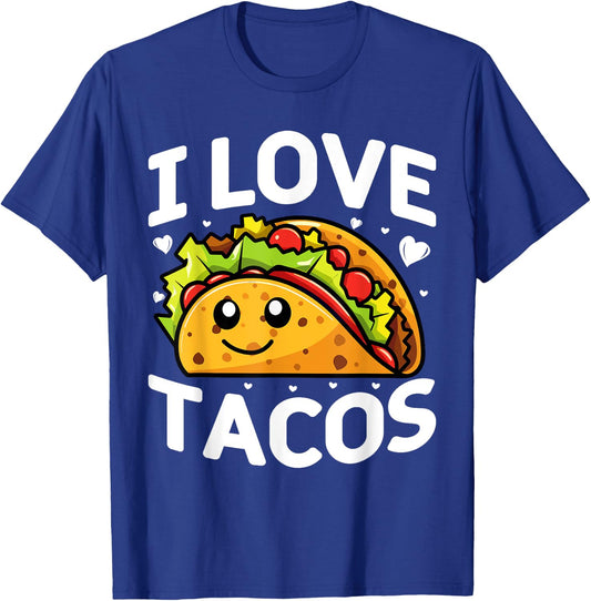 I love tacos Mexican Party I love tacos Cinco De Mayo Tacos T-Shirt - T-Shirt | Royal