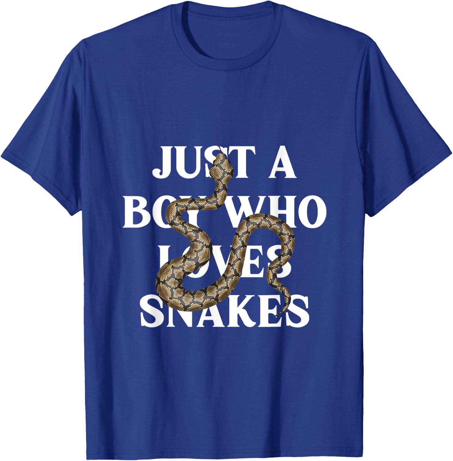 Boy Who Loves Snakes Reptile Reptiles Animal Pet Gift T-Shirt - T-Shirt | Royal