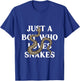 Boy Who Loves Snakes Reptile Reptiles Animal Pet Gift T-Shirt - T-Shirt | Royal