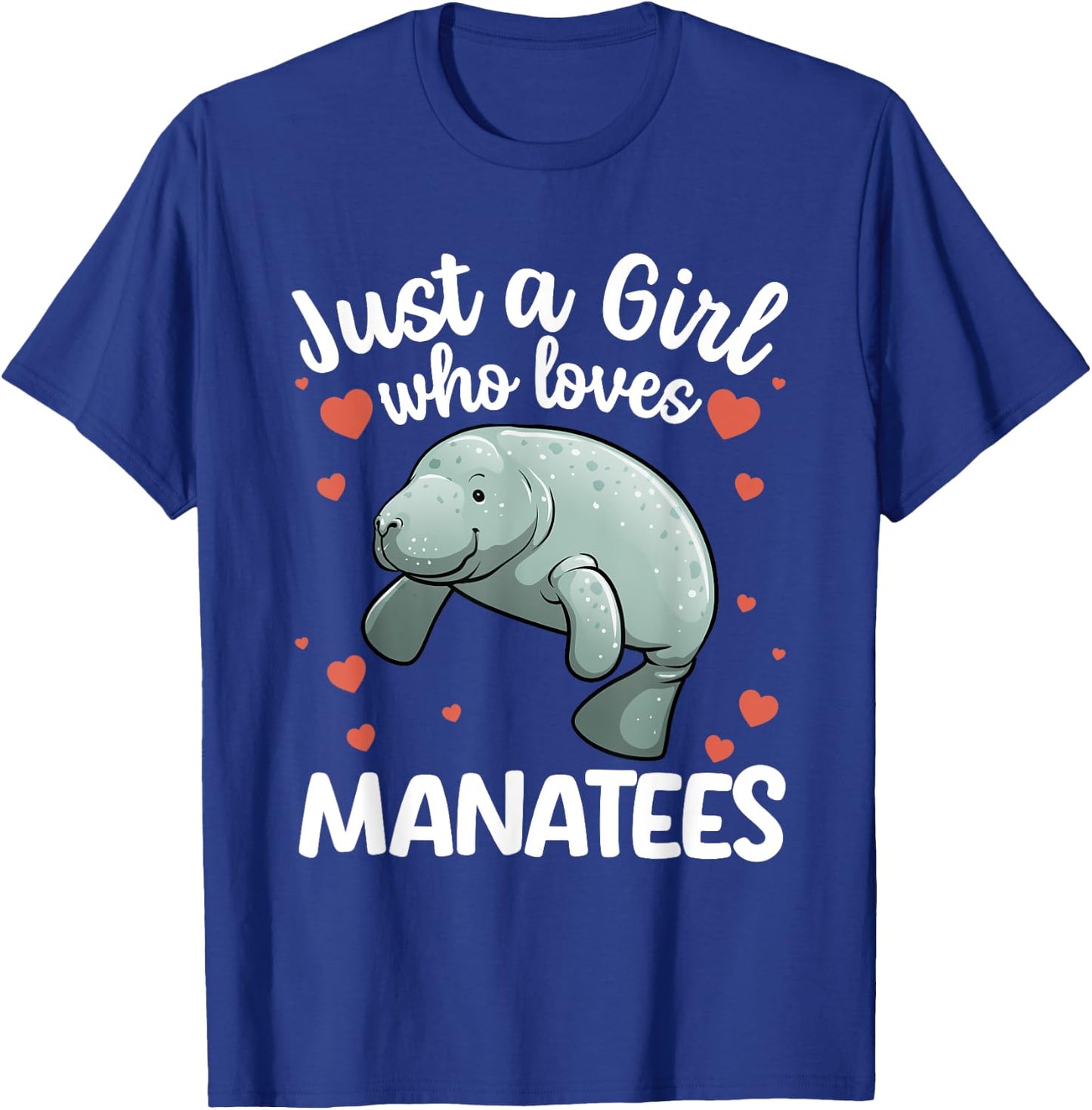 Cool Manatee Art Girls Kids Ocean Dugong Manatee T-Shirt - T-Shirt | Royal