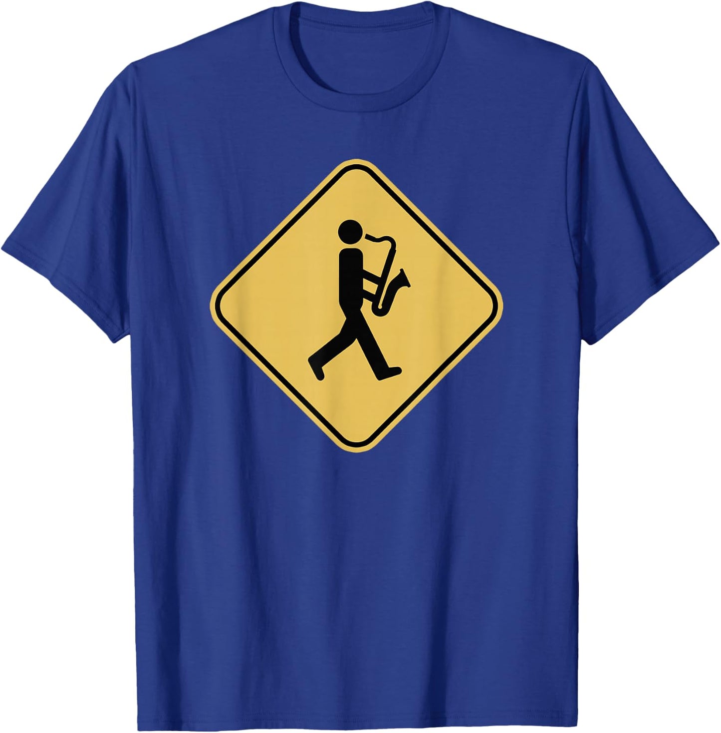 Funny Saxophone Player Warning Sign Alto Tenor Sax T-Shirt - T-Shirt | Royal