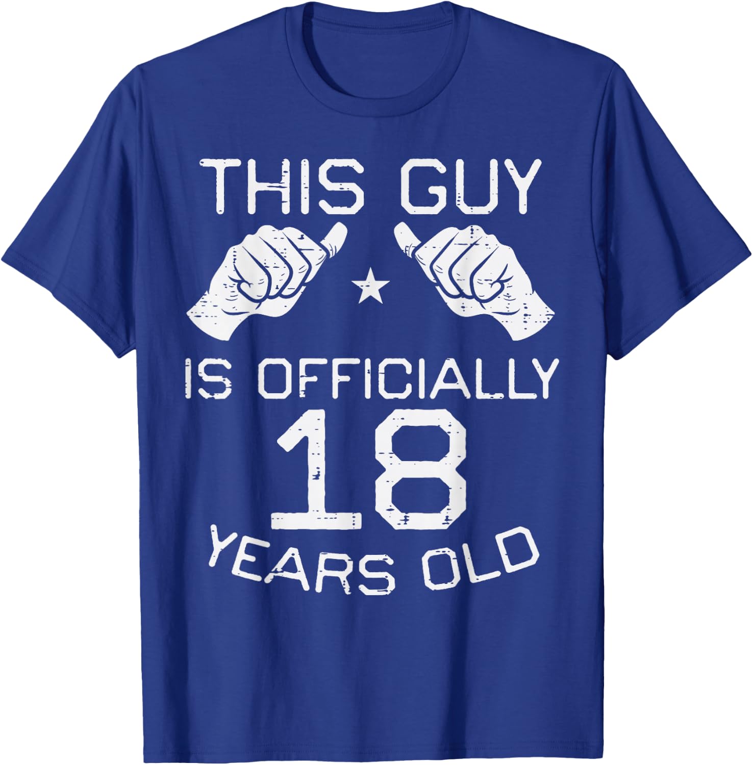 This Guy Officially 18 Years Old 18th Birthday Men Boys T-Shirt - T-Shirt | Royal