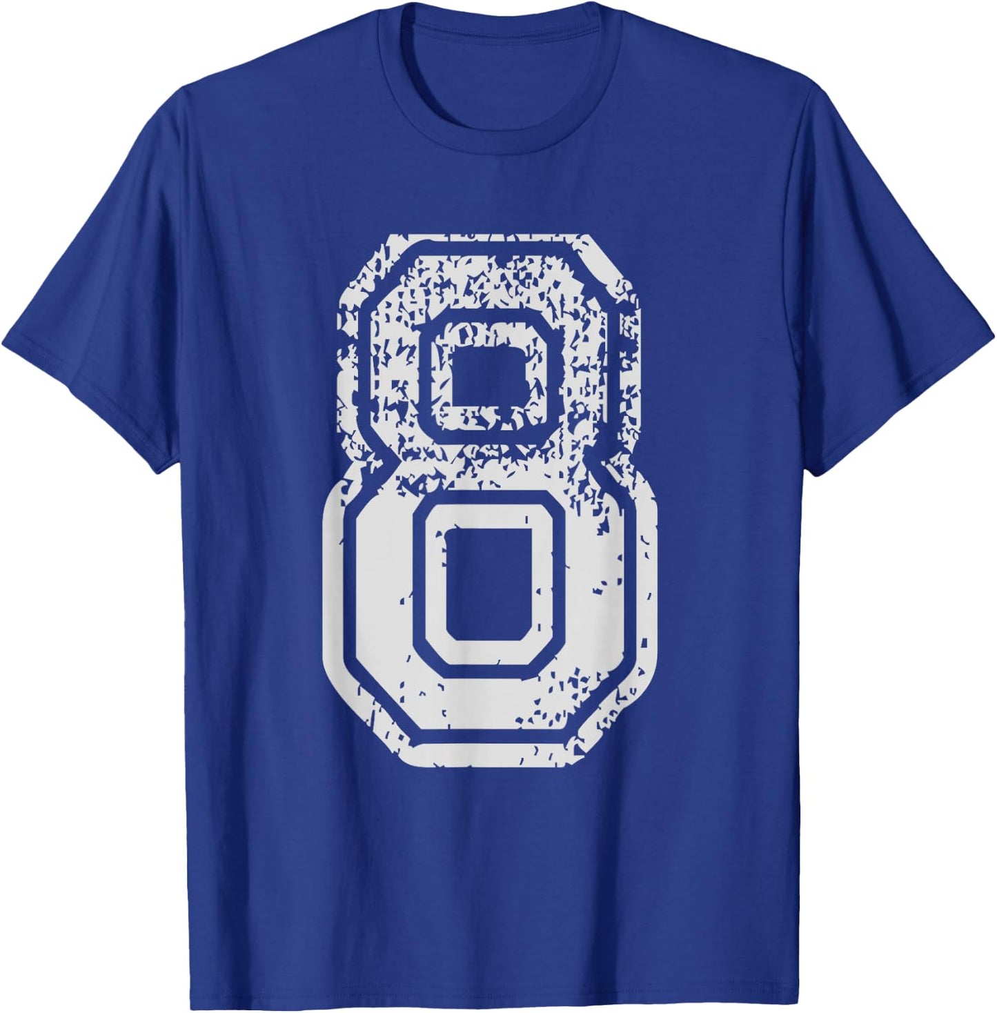 Team Jersey Uniforms Number 8 Eight School Sports Birthdays T-Shirt - T-Shirt | Royal
