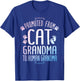 Cool Promoted To Grandma For Mom New Grandmother Cat Grandma Men Women Girls Kids T-Shirt - T-Shirt | Royal