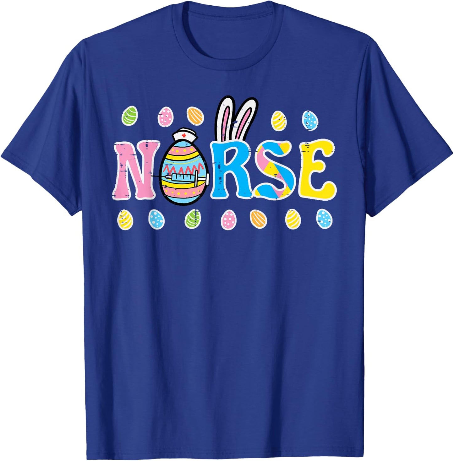 Easter Nurse Eggs ER Icu RN Cna Nursing Scrub Top Women Men T-Shirt - T-Shirt | Royal